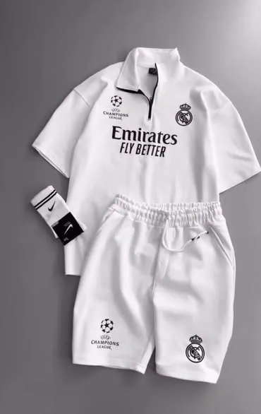 طقم ريال مدريد ابيض