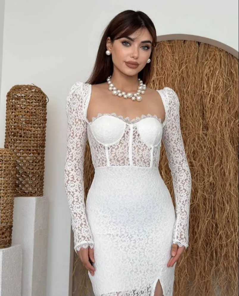 فستان دانتيل اجنبي 2