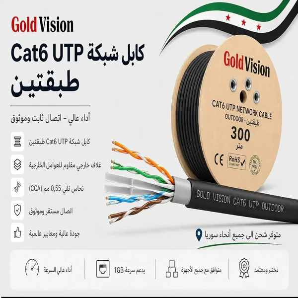  كابلات Cat6 UTP 
